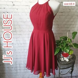 JJ's House Bridesmaid Burgandy Dress Size US 4